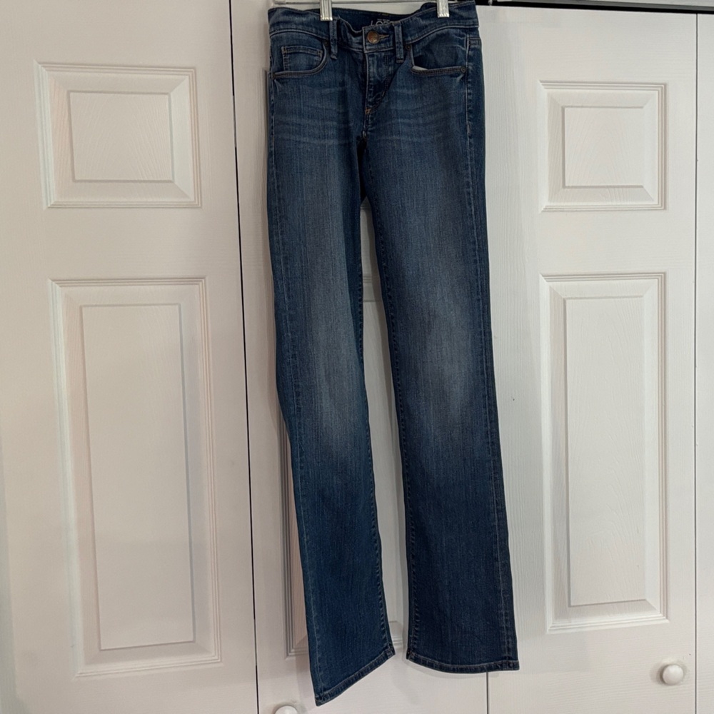 LOFT Deep Blue Straight Leg Jeans
